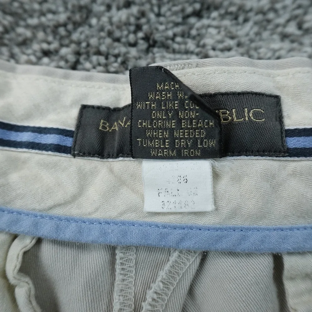 Banana Republic Pants Mens 32X34 Beige Tan Khaki Dawson Chino Trouser Flat Front